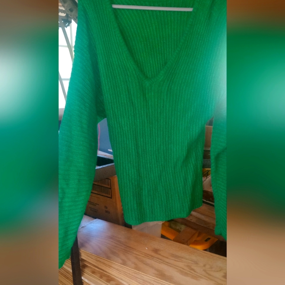 🍀Christmas 🎄 Liz Claiborne Silk & Angora Sweater💚 (M) Beautiful🍀
